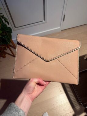 Rebecca Minkoff Cream Envelope Clutch Wallet